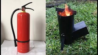 Wood stove from fire extinguisher