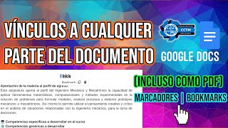+ ¿Cómo insertar vínculos en cualquier parte del documento? | Bookmarks | Marcadores | Google Docs