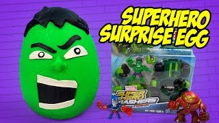 Marvel HULK Superhero Play-Doh Surprise Egg with Avengers Toys & Spiderman Toys by KidCity