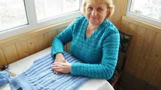 ЛЕГКИЙ СПОСОБ ВЯЗАНИЯ ПЛЕЧА И ГОРЛОВИНЫ СПИНКИ СПИЦАМИ. ЧАСТЬ 2