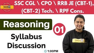 Class 01 ||#SSC CGL\CPO\RRB JE ,Technical\RPF || Reasoning || By Priyal Ma'am || Syllabus Discussion