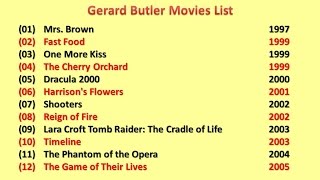 Gerard Butler Movies List