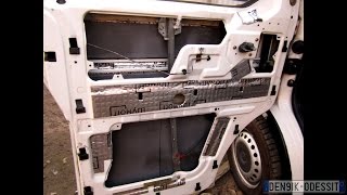 Volkswagen Transporter VW T4 шумо виброизоляция двери . Noise vibration isolation doors