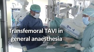 Transfemoral aortic valve implantation