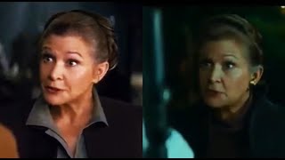 Re-used Carrie Fisher footage "never underestimate a droid" (TFA and TROS)