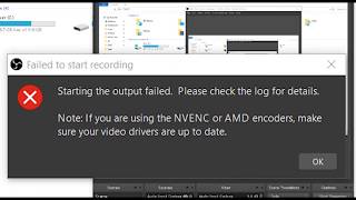 OBS: Failed to start recording FIX (2019)