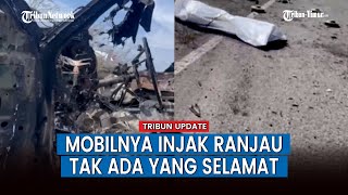 Tabrak Ranjau, Kendaraan Militer Pickup Ukraina Berubah Jadi Barang Rongsokan yang Tak Berguna