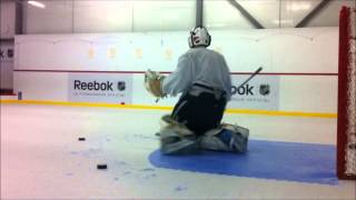 Olivier Gervais- Goalie Movement Drills (on synthetic ice)