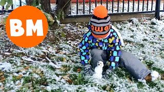 ВМ: В садик по первому снегу 2015 в Москве | First snow in Moscow 2015