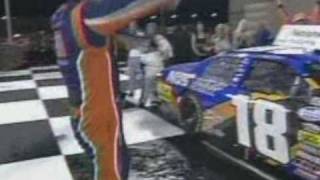Kyle Busch Burns Car Smashes Trophy