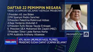 KPU Akan Umumkan Hasil Pilpres, Prabowo Sudah Dapat Ucapan Selamat