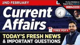 #230 : 2 February 2019 Current Affairs in Hindi | February 2019 Current Affairs Questions + Tricks
