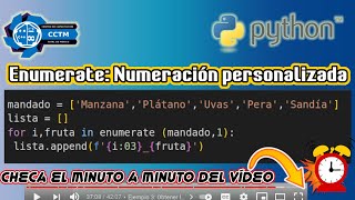 Enumerate: Contadores de forma automática | Listas con numeración | Unir listas con zip | Python