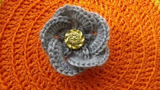 Цветок крючком. Из колец. Несложно. Мастер-класс. Crochet flower. Very easy.Tutorial