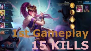 New Hero Clarice | First Gameplay + Build | Heroes Evolved