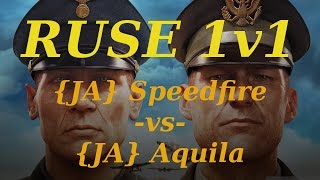 R.U.S.E. 1v1 - #11 - {JA} Speedfire (USA) vs {JA} Aquila (France) - Tank Graveyard