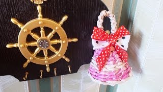 Плетение из газет Колокольчик поделки из бумаги weaving newspapers periódicos de tejer