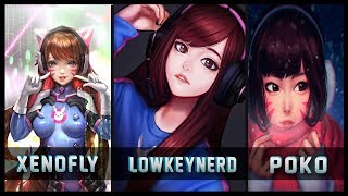 Lowkeynerd vs Xenofly vs Poko - Gods of D.VA ? | Overwatch Moments