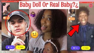 Letting Random Boys React To My Reborn Baby??Monkey App?