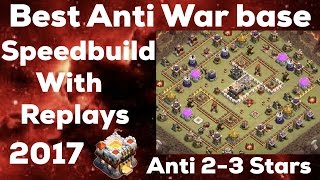 Clash Of Clan ? Best Anti TH11 War Base 2017 With SpeedBuild & Replays ?