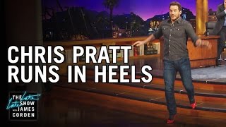 Chris Pratt Runs In Heels