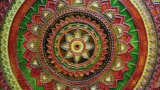 Витражная роспись.  Мандала / Glass painting. Mandala