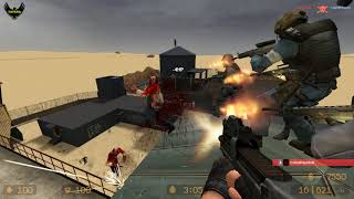 ZOMBIE ESCAPE MOD ON COUNTER-STRIKE: SOURCE, MAP: ZM_desert_fortress, CSS