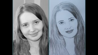 Рисуем портрет девушки с фотографии.Пастель Draw a portrait of a girl with photos.Pastel