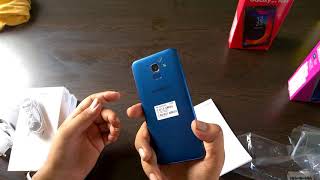 samsung j6 blue 32gb unboxing & first look in hindi,