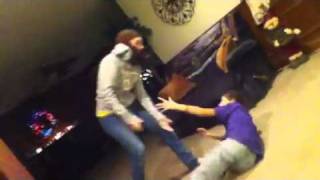 Brian and Briana Wrestling (:
