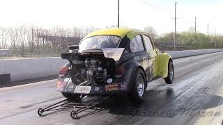 400hp! Turbo VW Beetle at the Strip│Simpson Racing Engines "Killa Bee"