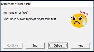 Excel VBA - Modal problem that caused by UserForms