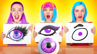 GAMBAR SIAPA LEBIH BAGUS? || Tantangan Menggambar Kreatif dan Lucu oleh 123 GO Like!