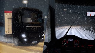 ETS2 1.36 - Winter Driving in Norway & Sweden - MAN TGX V8 - Realistic Sound by EVR - ProMods 2.43
