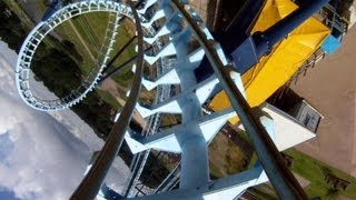 Wipeout front seat on-ride HD POV Pleasurewood Hills