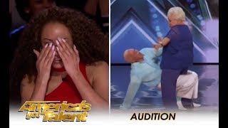 Senior SEXY Couple EROTIC Dance Gets HOT & DIRTY! | America's Got Talent 2018