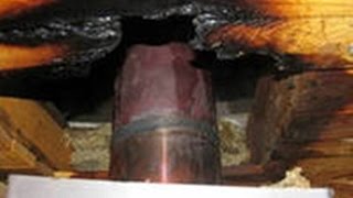 Взрыв сажи в дымоходе. Горение сажи. Fire soot. Explosion of soot. Ужас