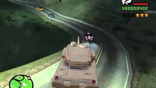 Grand Theft Auto San Andreas , GTA . Танк рулит !!!
