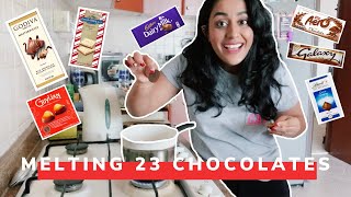 I melted 23 brands of chocolate together!