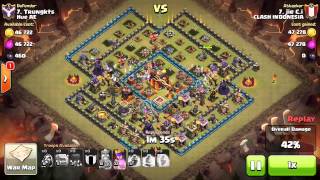 Clan wars 3 sao với 2 golem và toàn bộ witch