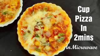 2mins cup Pizza|Instant Pizza in microwave |Pizza in microwave safe bowl|