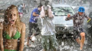 Top 10 Unbelievable natural disasters caught on tape. Hail in Spain