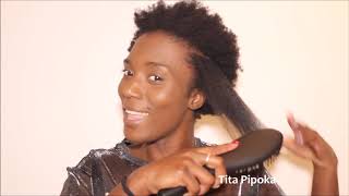 Como esticar cabelo afro em menos de 10min/ Hair Brush Straightener