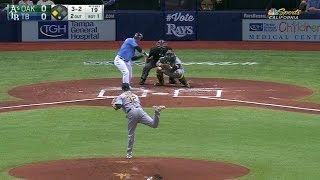 OAK@TB: Hahn gets Morrison swinging to end the 1st