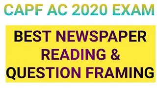 CAPF 2020 EXAM- HOW UPSC FRAME CURRENR AFFAIR QUESTIONS FROM NEWSPAPER- 04-06-2019