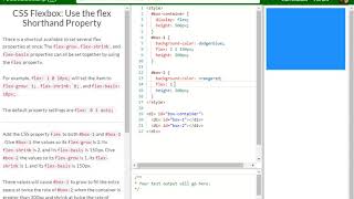 CSS Flexbox Use the flex Shorthand Property free code camp   Dani