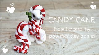 How I create my polymer clay ponies - Candy Cane