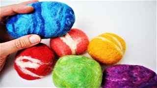 Easy Wet Felted Stones Using A Lightening Fast Trick Method!