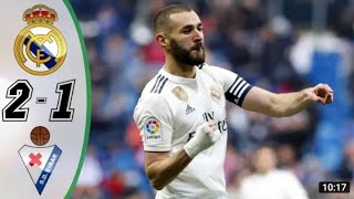 Real Madrid vs Eibar 2-1 - Highlights & Goals Resumen & Goles 2019 HD