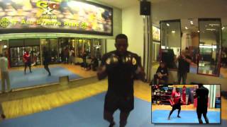 Training Remy Bonjasky before K1 GP Finals 2009